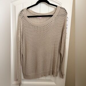 Pink Lily Cream Knit Sweater
